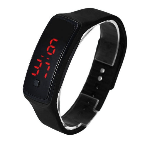LED Bracelet Watch Thin Girl Men Sports Silicone Digital LED Wristwatches Women Watch Female Clock