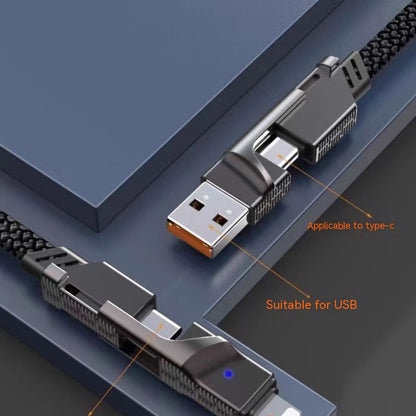 Four-in-one Data Cable Two-drag Two PD with Fast Charge