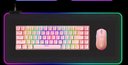 Glitchpop Gaming Keyboard And Mouse Pad