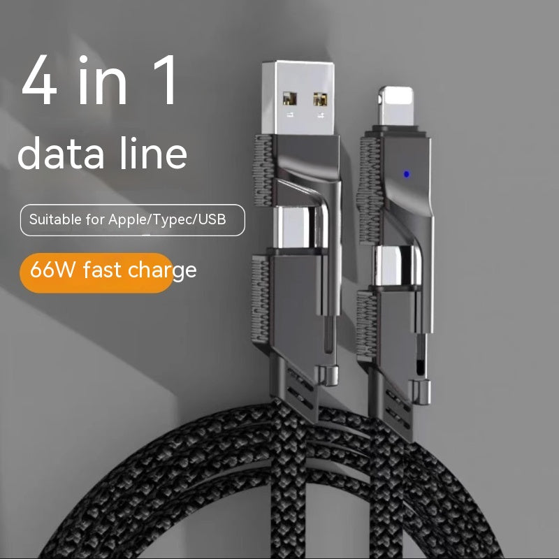 Four-in-one Data Cable Two-drag Two PD with Fast Charge