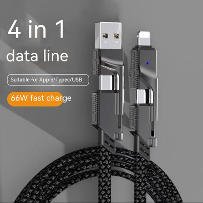 Four-in-one Data Cable Two-drag Two PD with Fast Charge