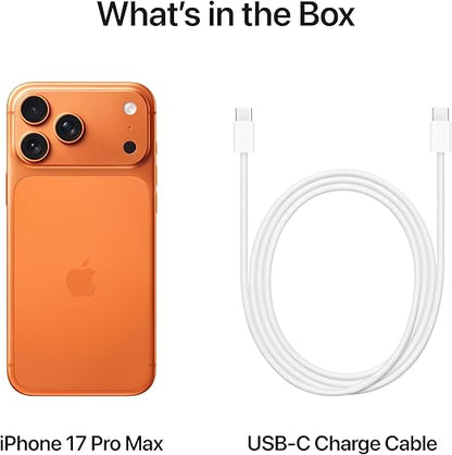 Apple iPhone 17 Pro Max 256 GB: 6.9-inch Display with ProMotion, A19 Pro Chip, Best Battery Life in Any iPhone Ever, Pro Fusion Camera System, Center Stage Front Camera; Cosmic Orange