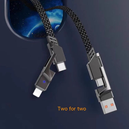 Four-in-one Data Cable Two-drag Two PD with Fast Charge