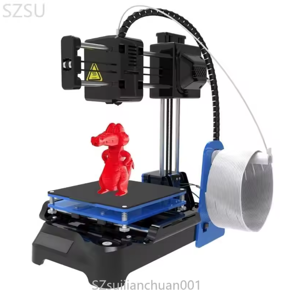 Portable 3D Printer for Beginners FDM Printing with Fast Heating Up USB Connection and Memory Card Slot for New Users