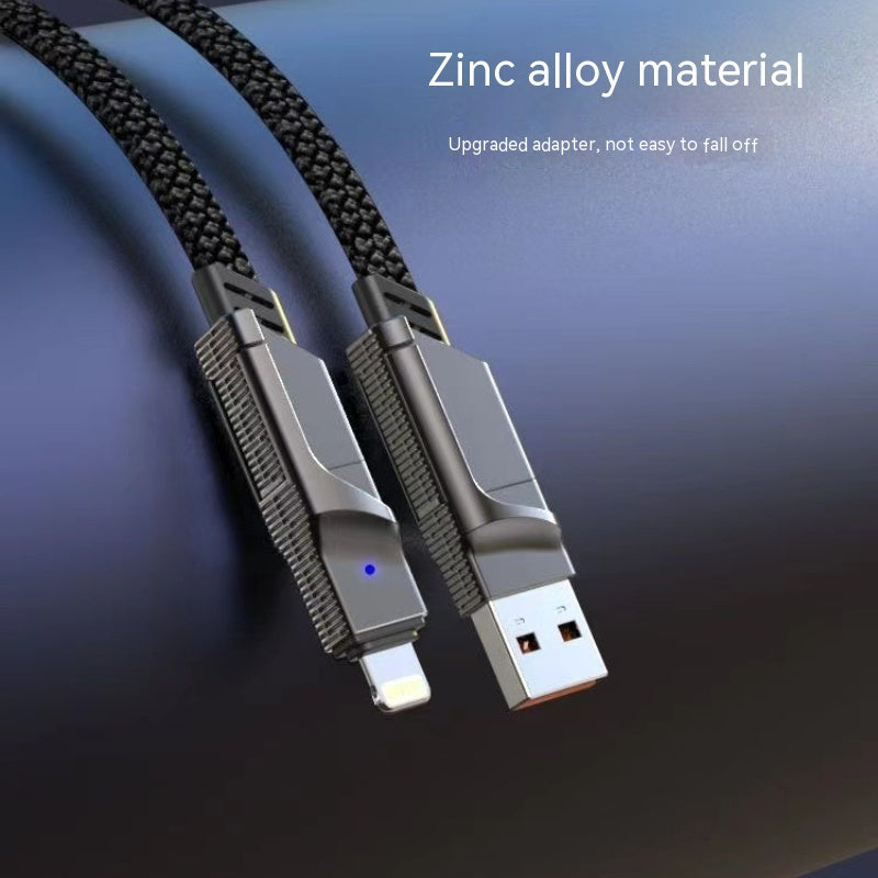Four-in-one Data Cable Two-drag Two PD with Fast Charge