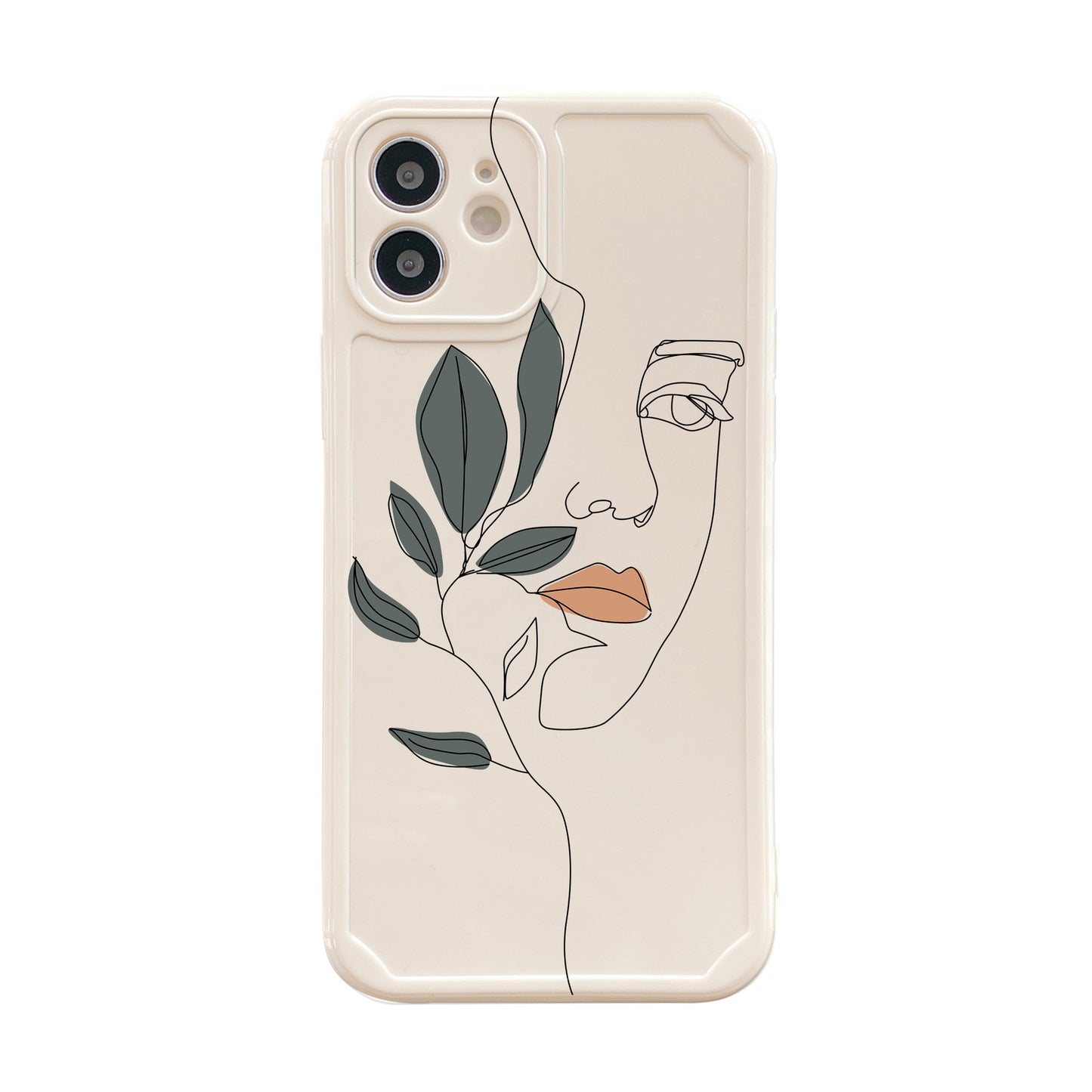 Compatible with Every Iphone, Simple Line Face Phone Protective Cover