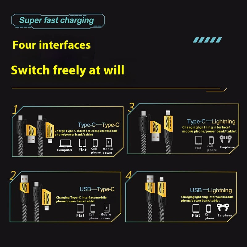 Four-in-one Fast Charge Data Cable V2