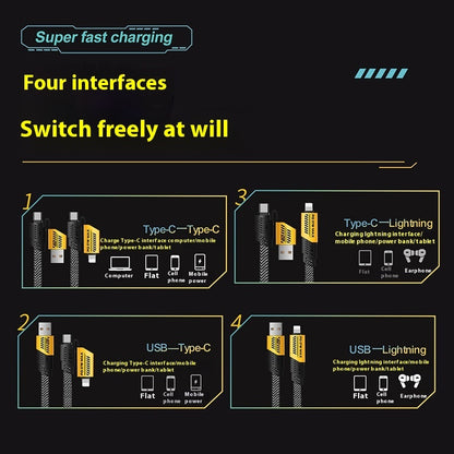 Four-in-one Fast Charge Data Cable V2